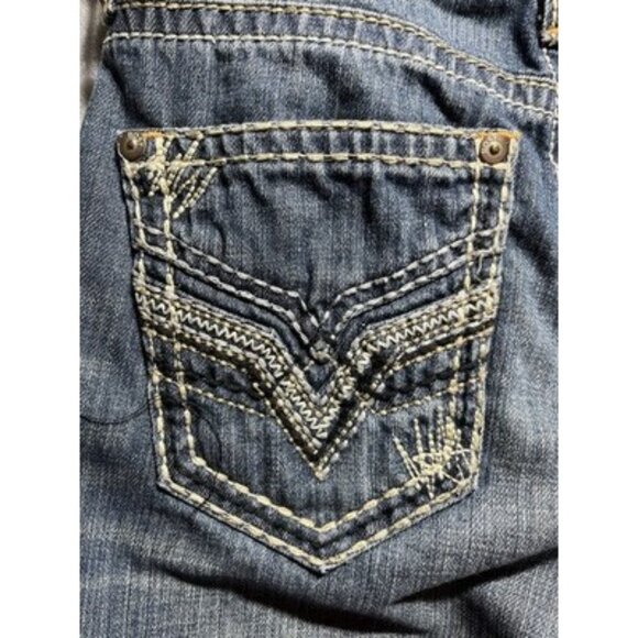 Request Premium Jeans Youth Boys Size 12 Short Medium Wash Distressed Straight - Picture 11 of 12
